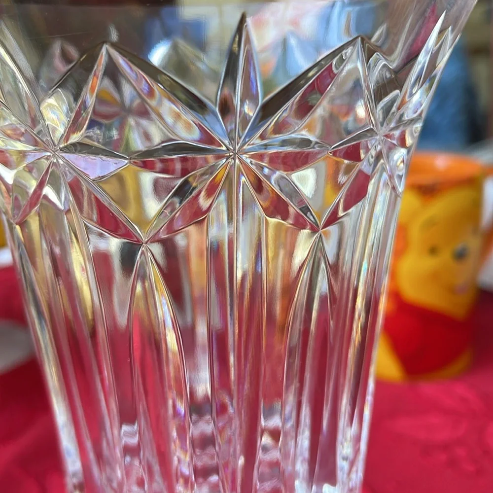 Waterford Crystal Starburst Footed Vase 8”